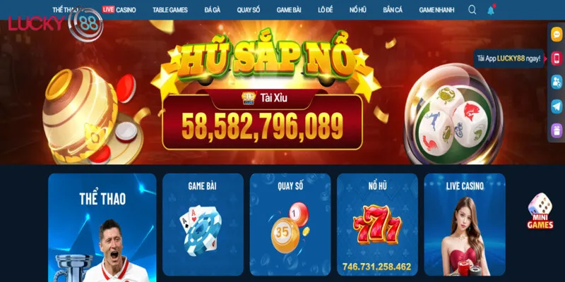 Bấm chọn biểu tượng điện thoại để vào mục Tải App LUCKY88 Bấm chọn biểu tượng điện thoại để vào mục Tải App LUCKY88