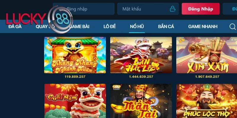 Các trò chơi quay hũ ăn khách tại LUCKY88 Các trò chơi quay hũ ăn khách tại LUCKY88