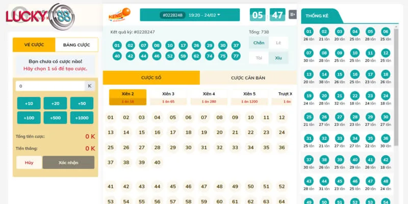 Keno Vietlott tại nhà cái LUCKY88 Keno Vietlott tại nhà cái LUCKY88